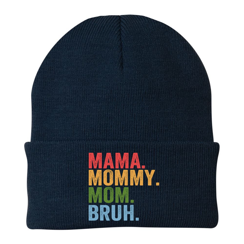 Vintage Funny Mother Mama Mommy Mom Bruh Mothers Day  Beanie