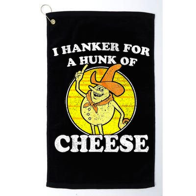 Vintage Funny Meme Retro I Hanker For A Hunk O Cheese Golf Towel