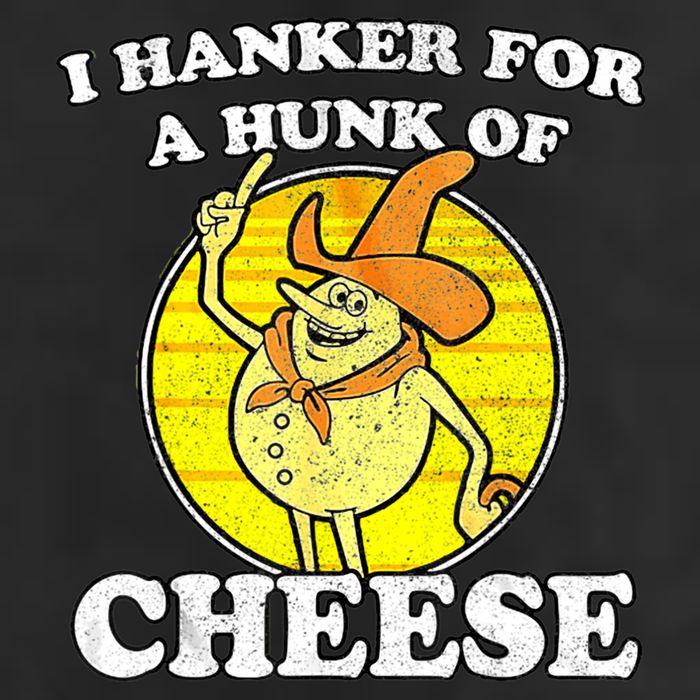 Vintage Funny Meme Retro I Hanker For A Hunk O Cheese Golf Towel