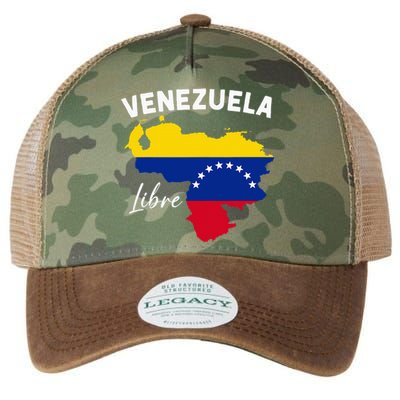 Venezuela Flag Map Proud American Venezuelan Venezuela Libre Legacy Tie Dye Trucker Hat