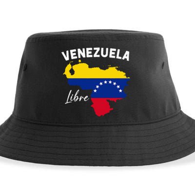 Venezuela Flag Map Proud American Venezuelan Venezuela Libre Sustainable Bucket Hat