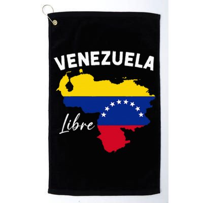 Venezuela Flag Map Proud American Venezuelan Venezuela Libre Platinum Collection Golf Towel