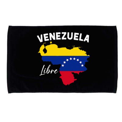 Venezuela Flag Map Proud American Venezuelan Venezuela Libre Microfiber Hand Towel