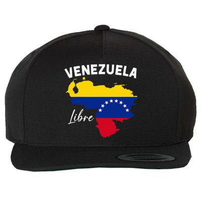 Venezuela Flag Map Proud American Venezuelan Venezuela Libre Wool Snapback Cap