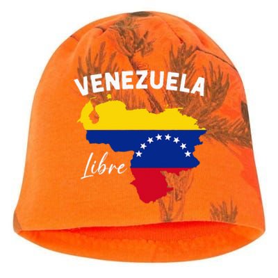 Venezuela Flag Map Proud American Venezuelan Venezuela Libre Kati - Camo Knit Beanie