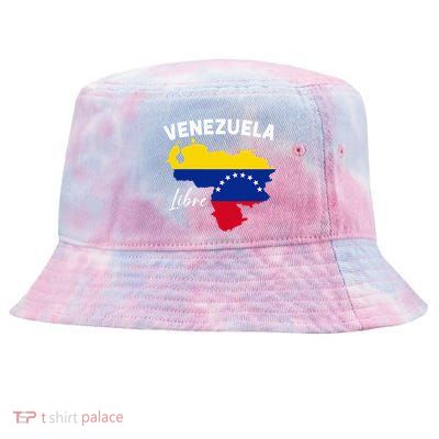 Venezuela Flag Map Proud American Venezuelan Venezuela Libre Tie-Dyed Bucket Hat