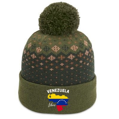 Venezuela Flag Map Proud American Venezuelan Venezuela Libre The Baniff Cuffed Pom Beanie