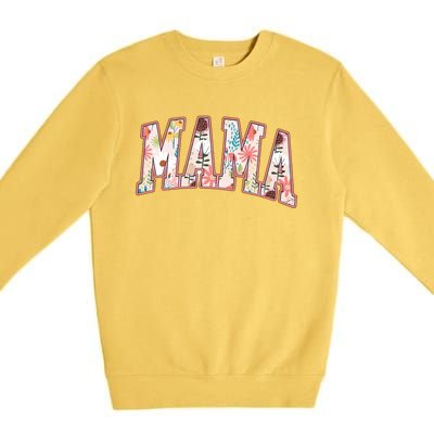 Vintage Floral Mama Premium Crewneck Sweatshirt