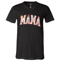 Vintage Floral Mama V-Neck T-Shirt