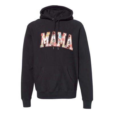 Vintage Floral Mama Premium Hoodie