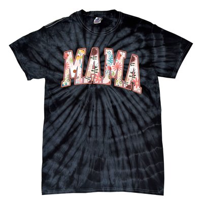 Vintage Floral Mama Tie-Dye T-Shirt