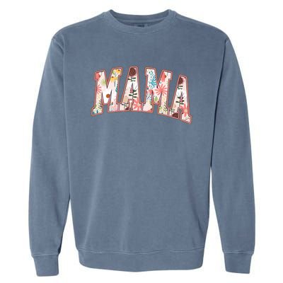 Vintage Floral Mama Garment-Dyed Sweatshirt