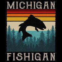 Vintage Fishing Michigan Pun Michigan Fishigan Backpack