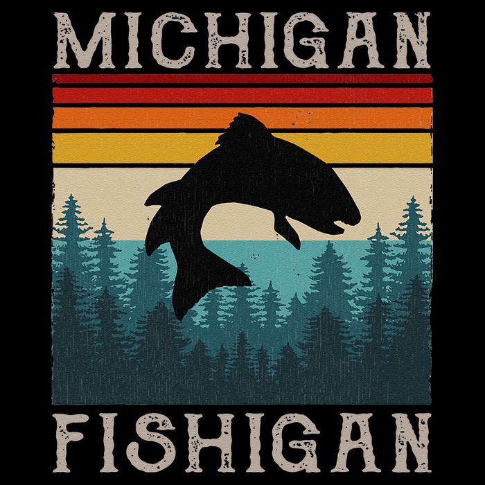 Vintage Fishing Michigan Pun Michigan Fishigan Backpack