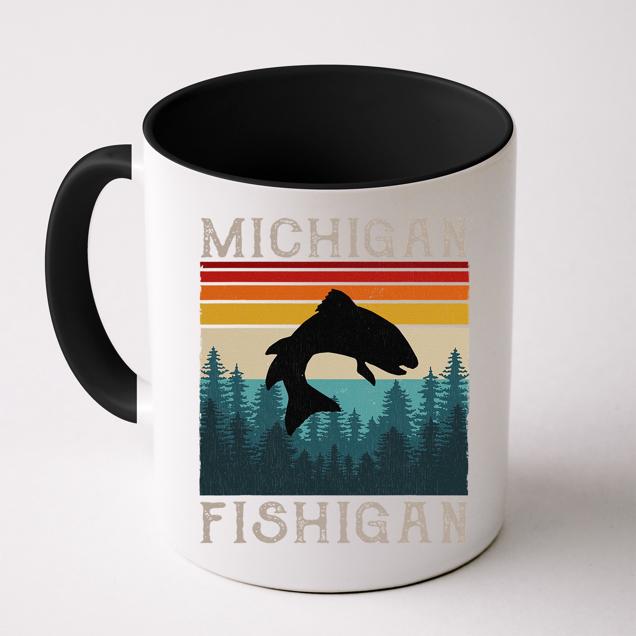 Vintage Fishing Michigan Pun Michigan Fishigan Mug