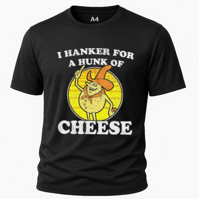 Vintage Funny Meme Retro I Hanker For A Hunk O Cheese Performance Shirt