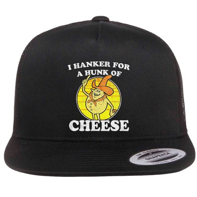 Vintage Funny Meme Retro I Hanker For A Hunk O Cheese Flatbill Hat