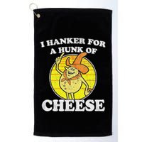 Vintage Funny Meme Retro I Hanker For A Hunk O Cheese Golf Towel