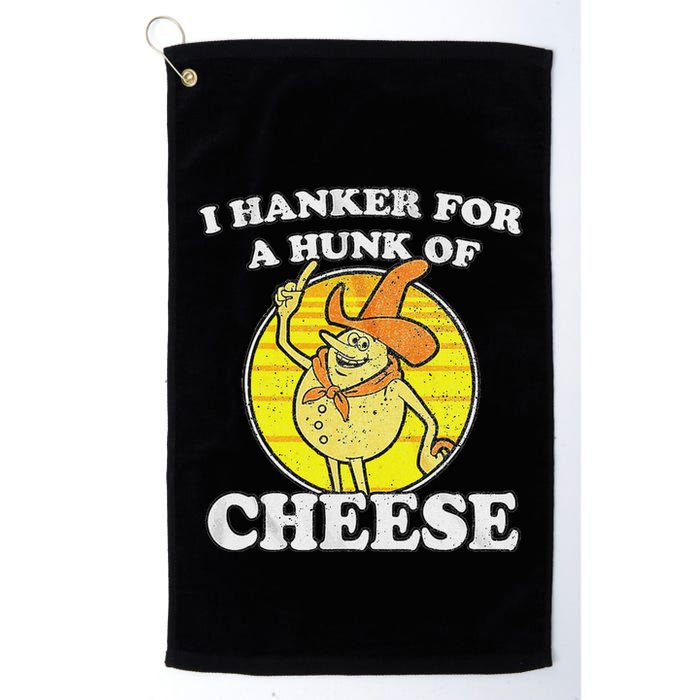 Vintage Funny Meme Retro I Hanker For A Hunk O Cheese Golf Towel