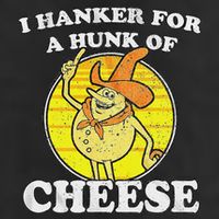 Vintage Funny Meme Retro I Hanker For A Hunk O Cheese Golf Towel