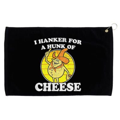 Vintage Funny Meme Retro I Hanker For A Hunk O Cheese Grommeted Golf Towel