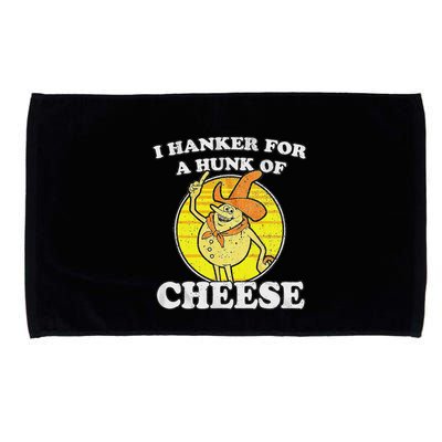 Vintage Funny Meme Retro I Hanker For A Hunk O Cheese Microfiber Hand Towel