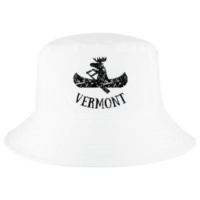 Vermont Funny Moose Canoe Vacation Cool Comfort Performance Bucket Hat