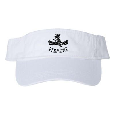 Vermont Funny Moose Canoe Vacation Visor