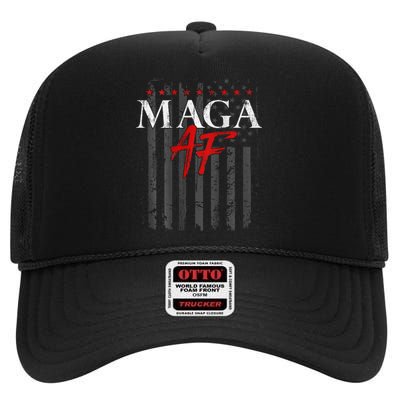 Vote Felon Maga Af Trump 2024 High Crown Mesh Back Trucker Hat