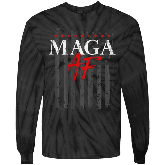 Vote Felon Maga Af Trump 2024 Tie-Dye Long Sleeve Shirt