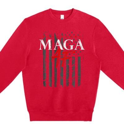 Vote Felon Maga Af Trump 2024 Premium Crewneck Sweatshirt