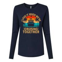 Vintage Family Matching Couple Cruise Ship Cruising Vacation Womens Cotton Relaxed Long Sleeve T-Shirt