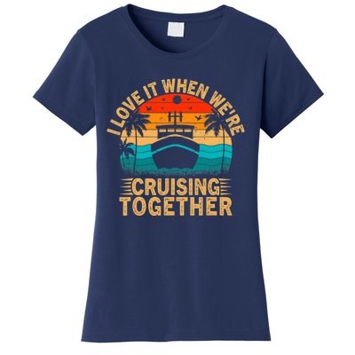 Vintage Family Matching Couple Cruise Ship Cruising Vacation Women's T-Shirt