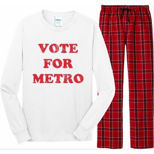 Vote For Metro Mustic Lover Saying Rapper Hiphop Culture Long Sleeve Pajama Set