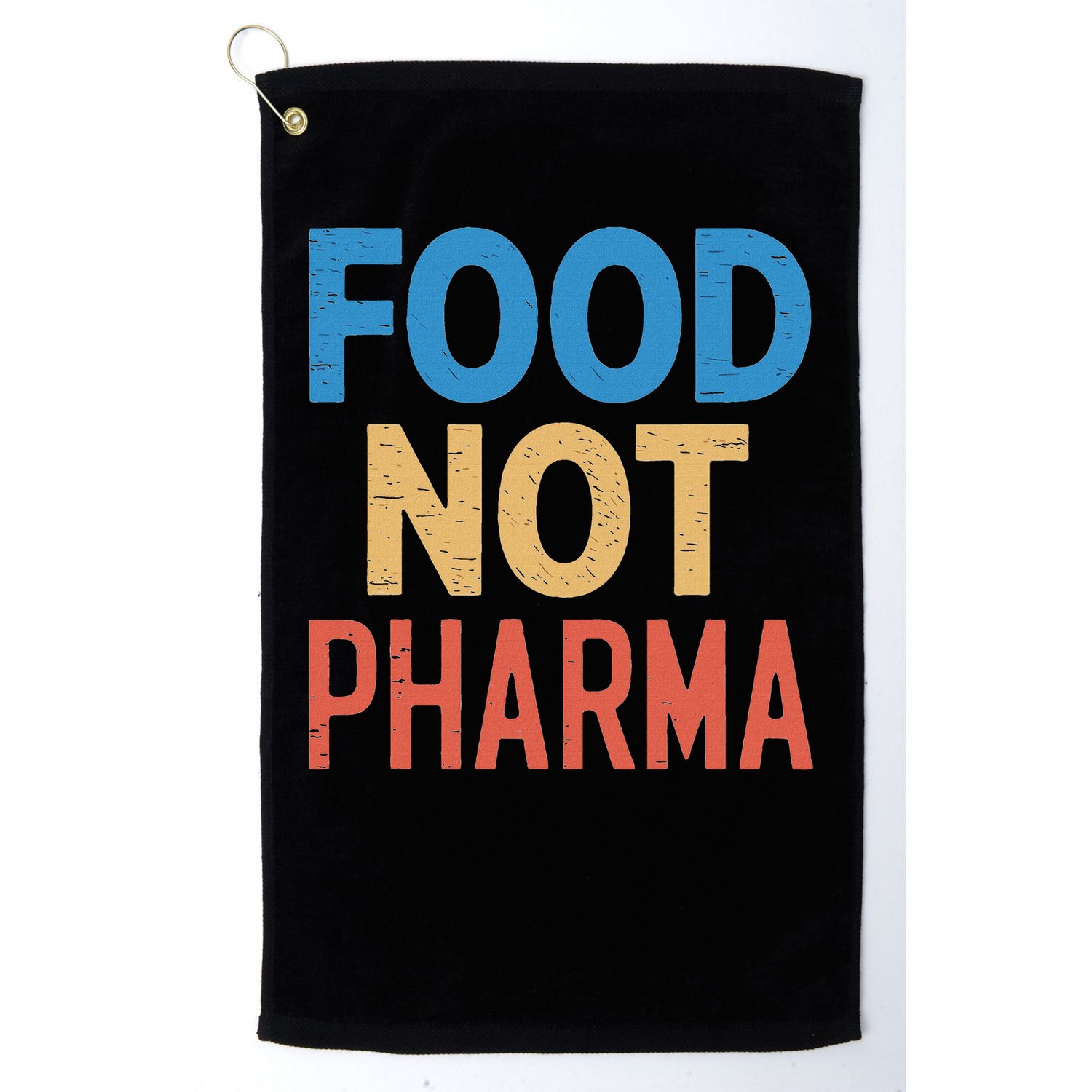 Vintage Food Not Pharma Golf Towel
