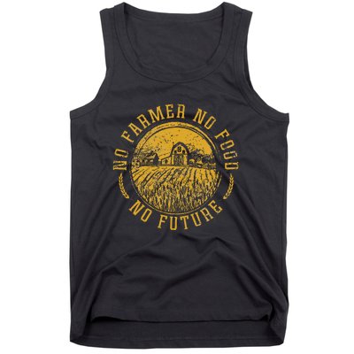 Vintage Farm No Farmer No Food No Future Farming Farm Lover Tank Top