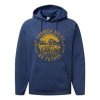 Vintage Farm No Farmer No Food No Future Farming Farm Lover Performance Fleece Hoodie