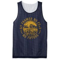 Vintage Farm No Farmer No Food No Future Farming Farm Lover Mesh Reversible Basketball Jersey Tank