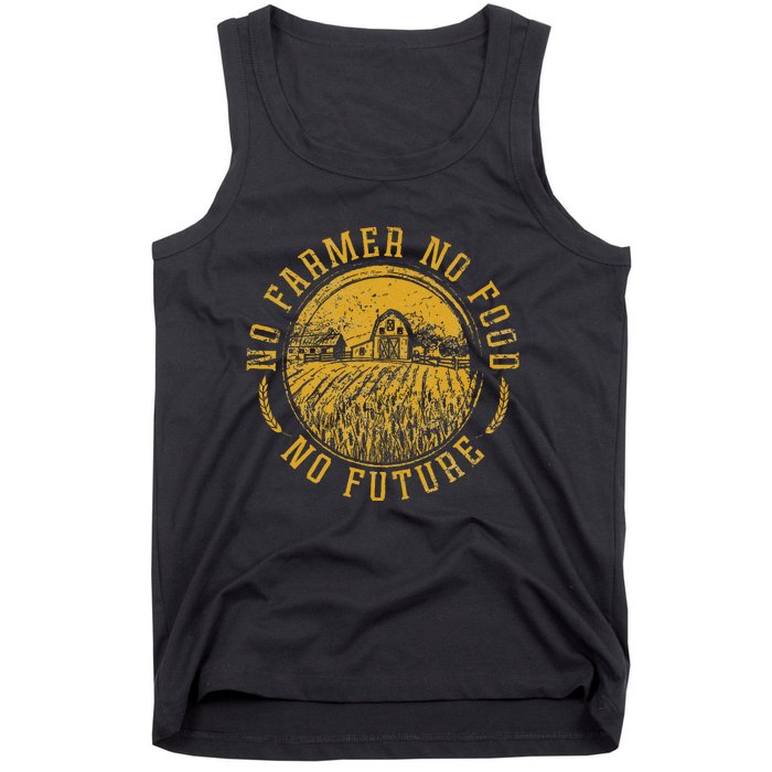 Vintage Farm No Farmer No Food No Future Farming Tank Top