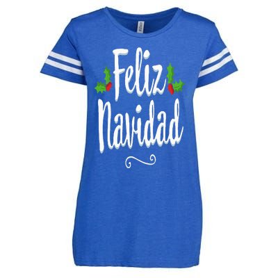 Vintage Feliz Navidad Retro Mexican Christmas Spanish Xmas Enza Ladies Jersey Football T-Shirt