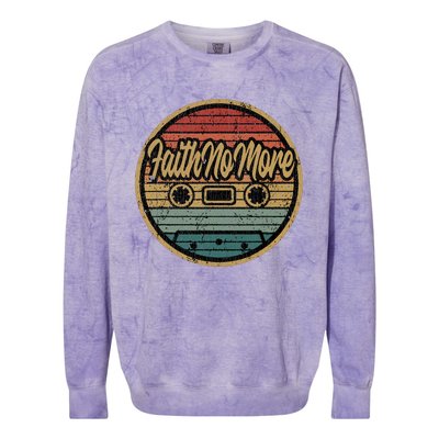 Vintage Faith No More Cassette Retro Circle Musician Colorblast Crewneck Sweatshirt