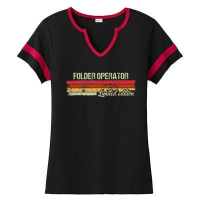 Vintage Folder Operator Limited Edition Ladies Halftime Notch Neck Tee