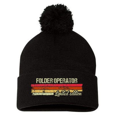 Vintage Folder Operator Limited Edition Pom Pom 12in Knit Beanie