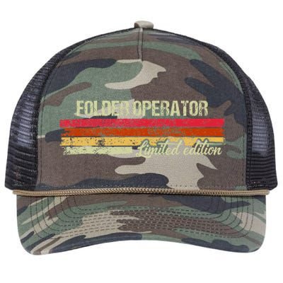 Vintage Folder Operator Limited Edition Retro Rope Trucker Hat Cap