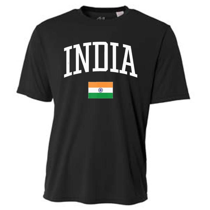 Vintage Flag Of India Love Your Country Cooling Performance Crew T-Shirt