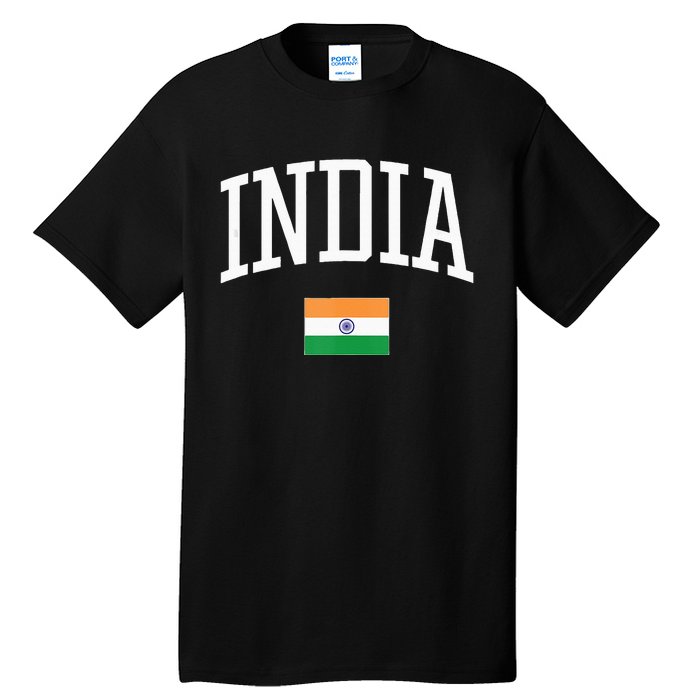 Vintage Flag Of India Love Your Country Tall T-Shirt