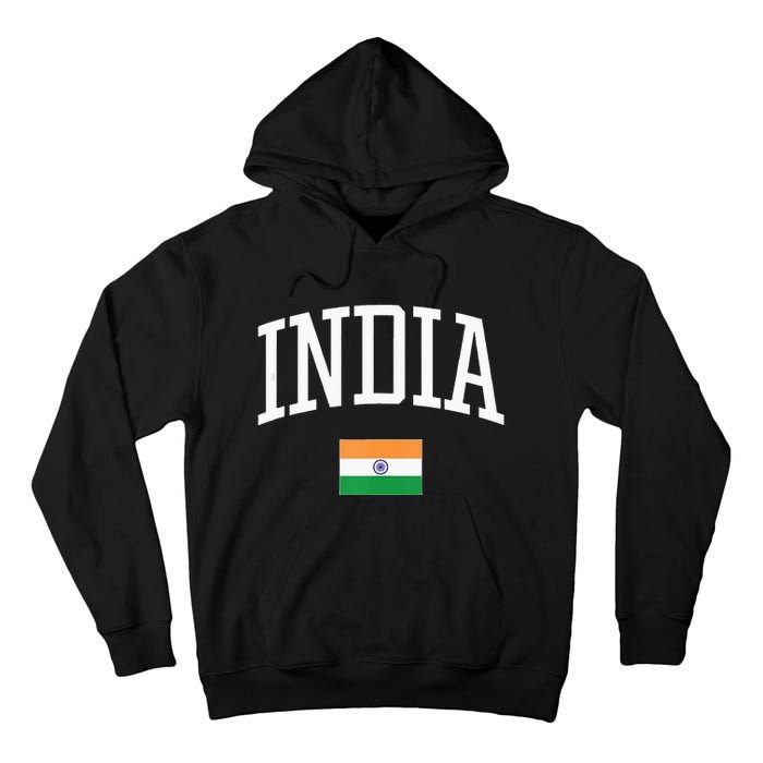 Vintage Flag Of India Love Your Country Tall Hoodie