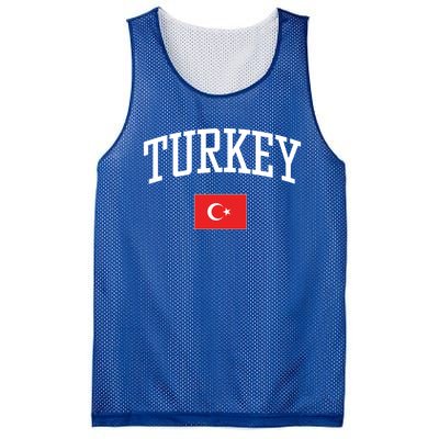 Vintage Flag Of Turkey Love Your Country Meaningful Gift Mesh Reversible Basketball Jersey Tank