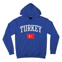 Vintage Flag Of Turkey Love Your Country Meaningful Gift Tall Hoodie