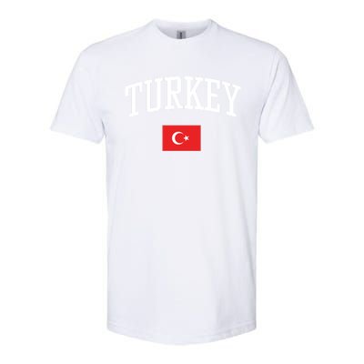 Vintage Flag Of Turkey Love Your Country Meaningful Gift Softstyle® CVC T-Shirt